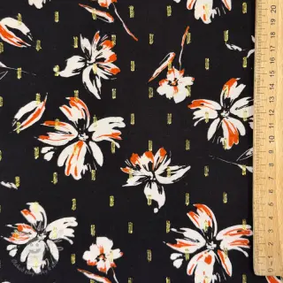 Viskóza LUREX Flowers black
