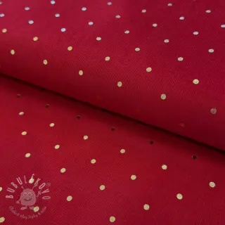 Prací kord FOIL GOLD Dot red