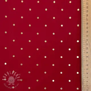 Prací kord FOIL GOLD Dot red