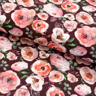 Úplet Roses burgundy digital print