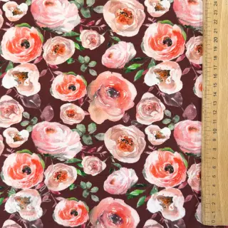 Úplet Roses burgundy digital print