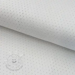 Bavlnená látka STRETCH EYELET white