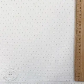 Bavlnená látka STRETCH EYELET white