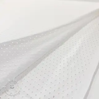 Bavlnená látka STRETCH EYELET white