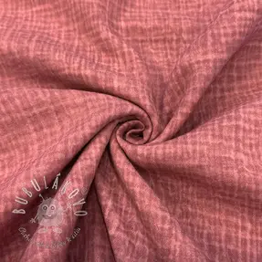 Dvojitá gázovina/mušelín STONE WASHED light rose