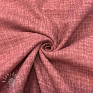 Dvojitá gázovina/mušelín STONE WASHED light rose