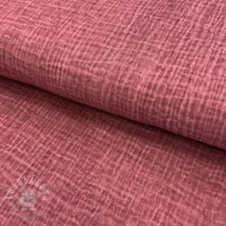 Dvojitá gázovina/mušelín STONE WASHED light rose