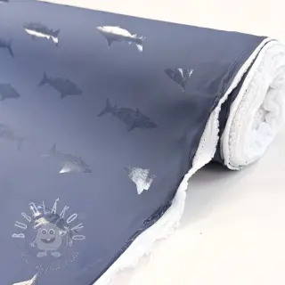 Látka na pršiplášť Shark navy