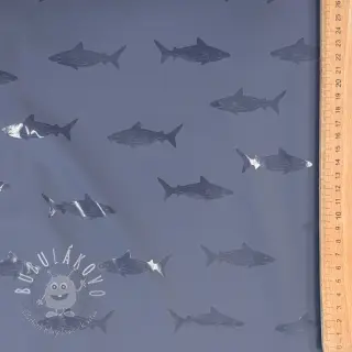 Látka na pršiplášť Shark navy