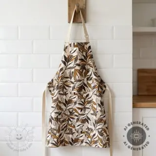 Dekoračná látka Leaves taupe