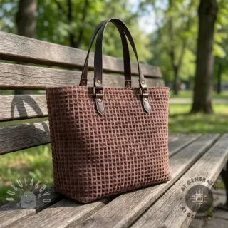 Dekoračná látka VELOURS DECO SQUARE brown