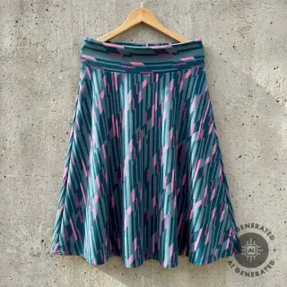 Spoločenské a dámske látky PUNTA DI ROMA Abstract dark mint
