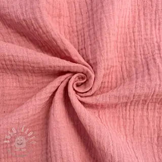 Dvojitá gázovina/mušelín soft rose ORGANIC