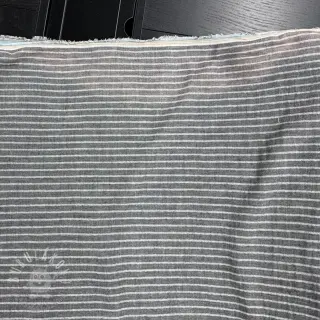 Dvojitá gázovina/mušelín YARN DYED Stripes grey II.trieda