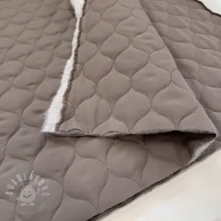 Prešívaná látka Round taupe