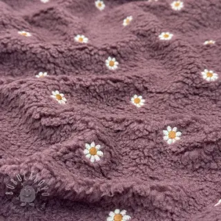 Kabátovina TEDDY EMBROIDERY Mini rosewood
