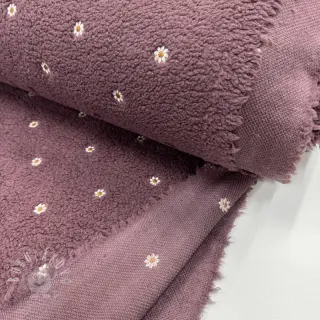 Kabátovina TEDDY EMBROIDERY Mini rosewood