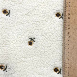 Kabátovina TEDDY JACQUARD EMBROIDERY Sunflower