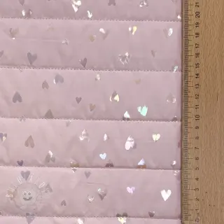 Prešívaná látka FOIL Hearts