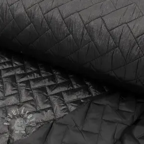 Prešívaná látka Stepped foil black
