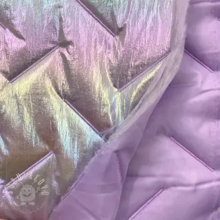 Prešívaná látka Stepped foil light lilac
