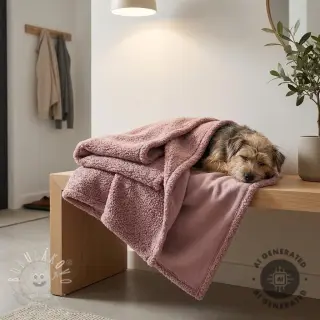 Fleece TEDDY DOUBLE SIDED blush