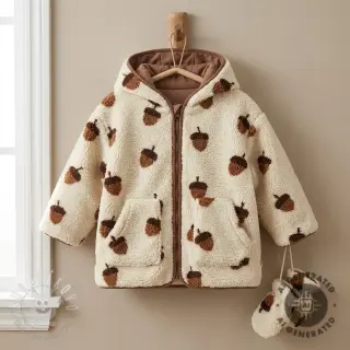 Kabátovina TEDDY JACQUARD Acorns