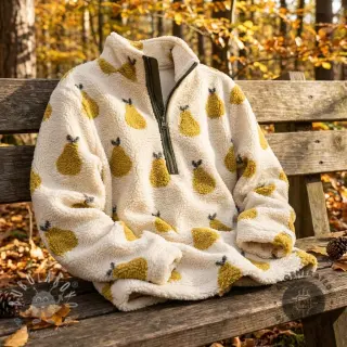 Kabátovina TEDDY JACQUARD Pears old lime