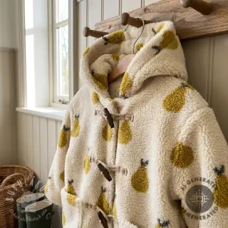 Kabátovina TEDDY JACQUARD Pears old lime