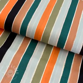 Bavlnená látka Garden stripe multi
