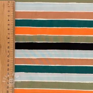 Bavlnená látka Garden stripe multi