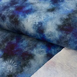 Teplákovina TIE-DYE blue digital print