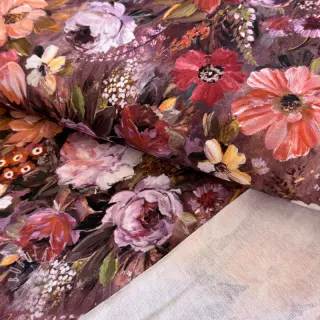 Teplákovina Flowers Andrea brown digital print