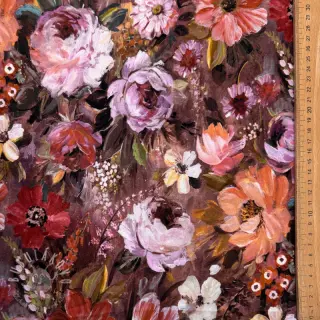 Teplákovina Flowers Andrea brown digital print