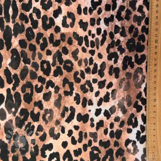 Teplákovina počesaná Animal skin brown digital print