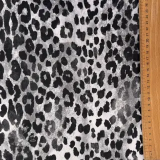 Teplákovina počesaná Animal skin grey digital print