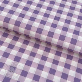 Bavlnená látka MATCHA and CHECKS lilac