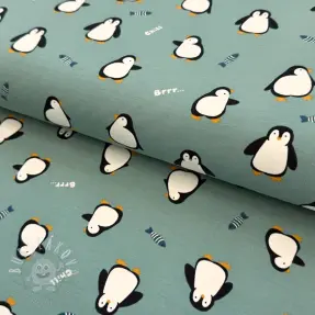Úplet Penguins sage digital print