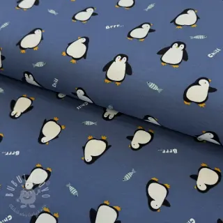 Úplet Penguins blue digital print