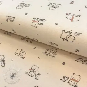 Úplet Forest animals digital print ORGANIC