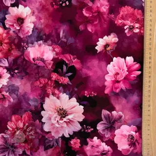 Úplet Flowers Junie pink digital print