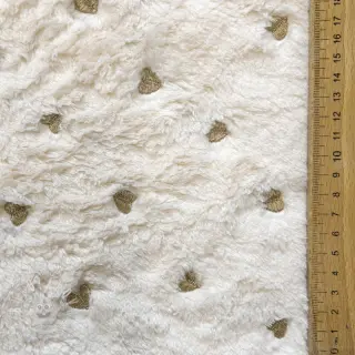 Sherpa SOFT EMBROIDERY Hearts gold