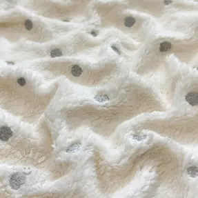 Sherpa SOFT EMBROIDERY Dots silver