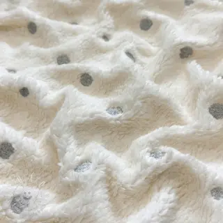 Sherpa SOFT EMBROIDERY Dots silver