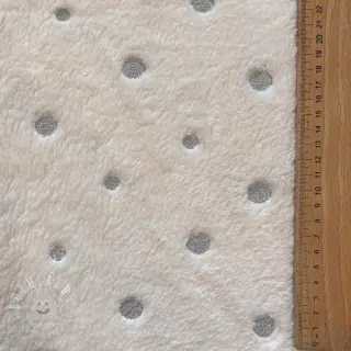 Sherpa SOFT EMBROIDERY Dots silver