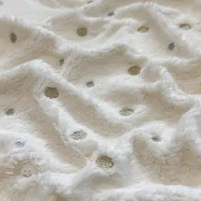 Sherpa SOFT EMBROIDERY Dots silver gold