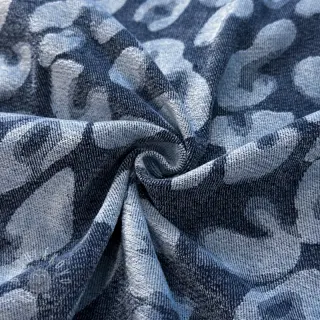 JEANS DENIM VELVET JACQUARD Animal skin jeans