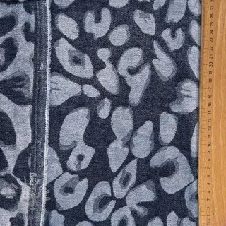 JEANS DENIM VELVET JACQUARD Animal skin jeans
