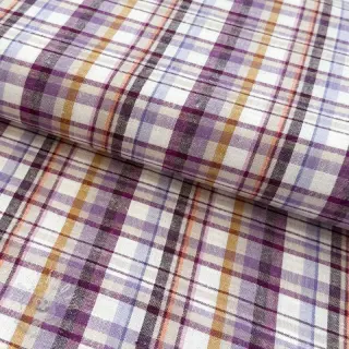 Viskóza s ľanom YARN DYED Checks Old fashion cyclaam