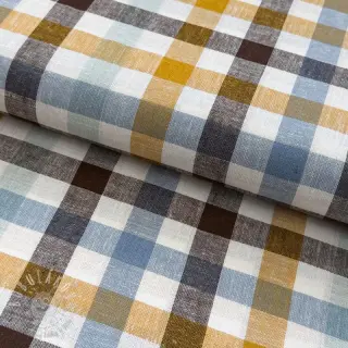 Viskóza s ľanom YARN DYED Checks brown